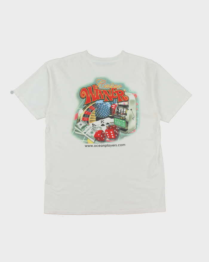 Vintage Y2K Casino Graphic T-Shirt - L