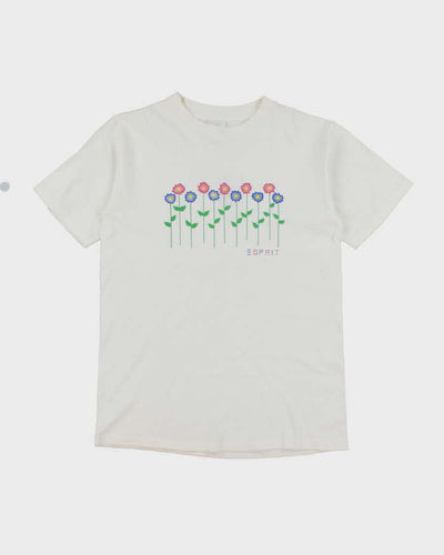 Vintage 90's Esprit Flower Graphic T-Shirt - M