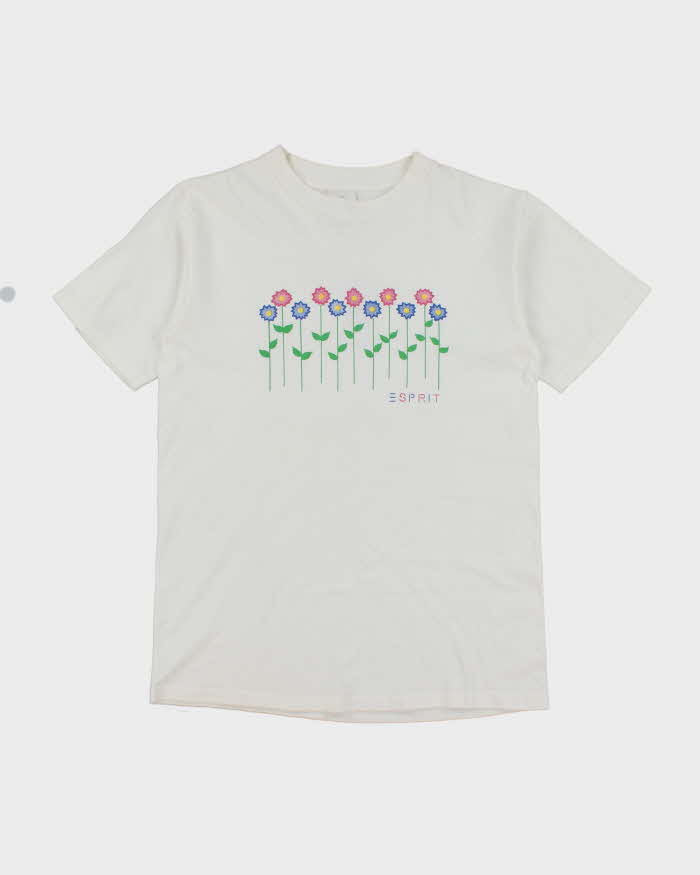 Vintage 90's Esprit Flower Graphic T-Shirt - M