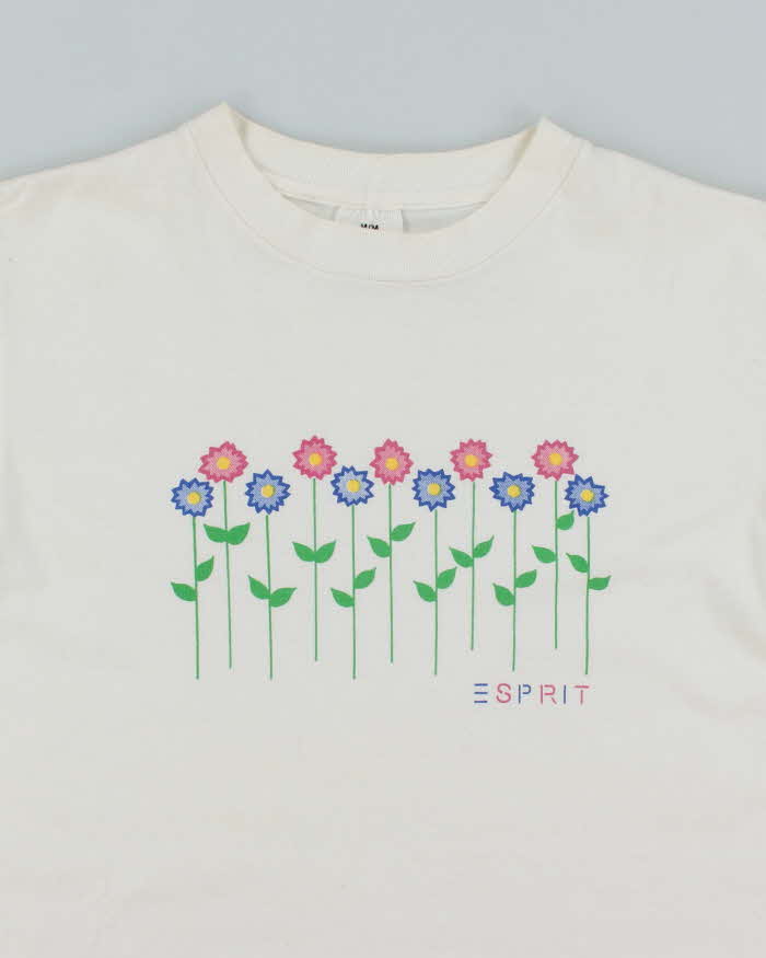 Vintage 90's Esprit Flower Graphic T-Shirt - M