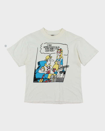 Vintage 90's Comedy Slogan Graphic T-Shirt - L
