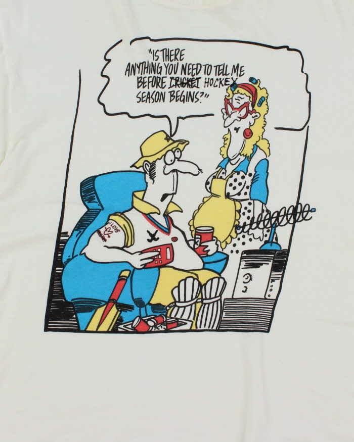 Vintage 90's Comedy Slogan Graphic T-Shirt - L