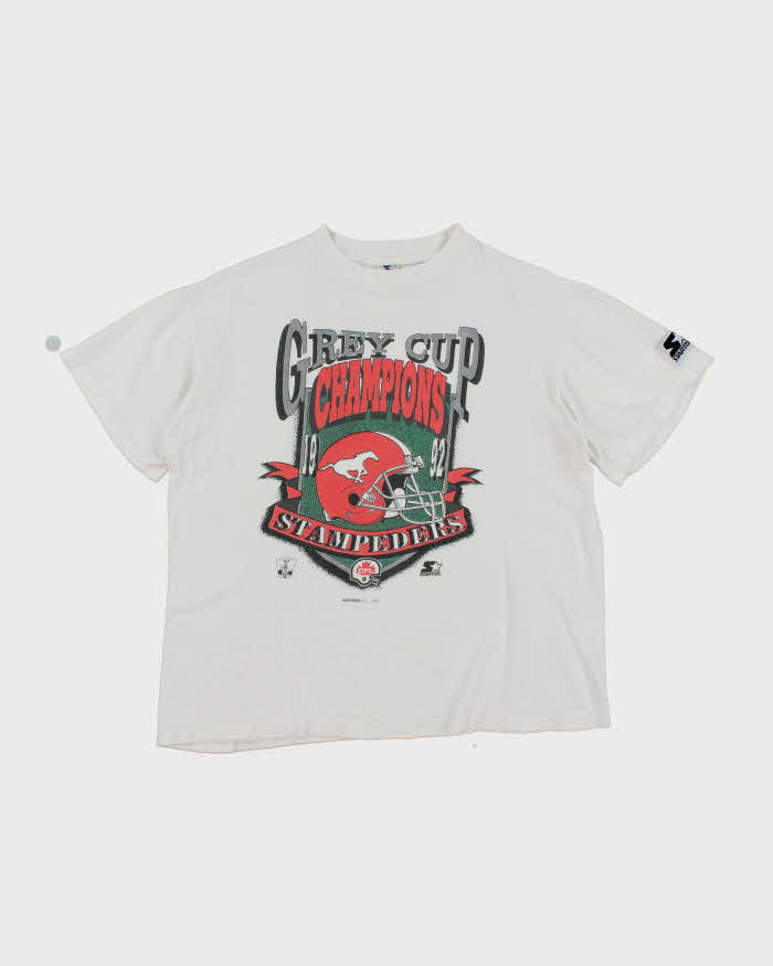 Vintage 90's Starter Calgary Stampeders Graphic T-Shirt - L