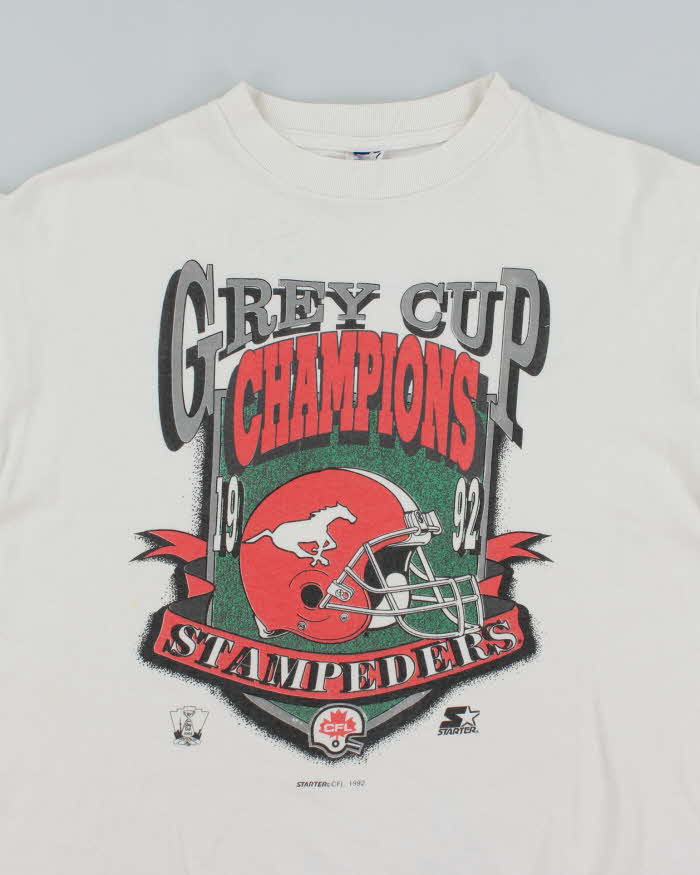 Vintage 90's Starter Calgary Stampeders Graphic T-Shirt - L