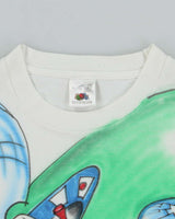 Vintage 90's Calvin &amp; Hobbes Martian Graphic T-Shirt - XL