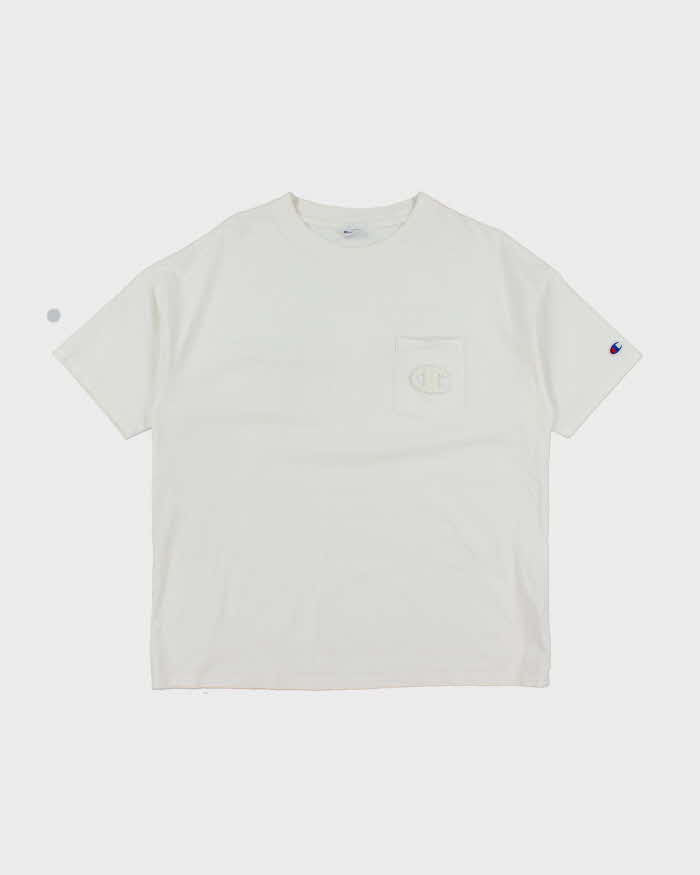 Vintage Champion Heavyweight Pocket T-Shirt - M