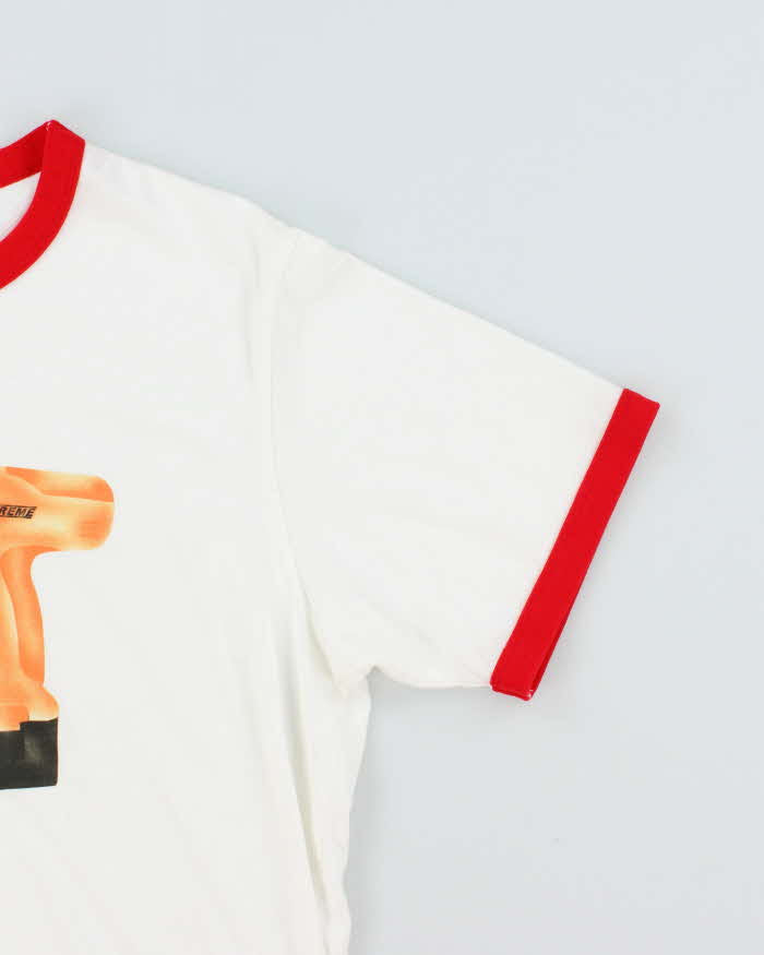Supreme New York Drill Graphic Ringer T-Shirt - L