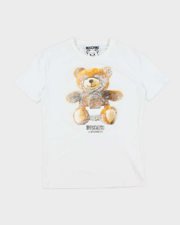 Vintage Y2K Moschino Underwear Teddy Bear Graphic T-Shirt - S