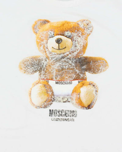 Vintage Y2K Moschino Underwear Teddy Bear Graphic T-Shirt - S