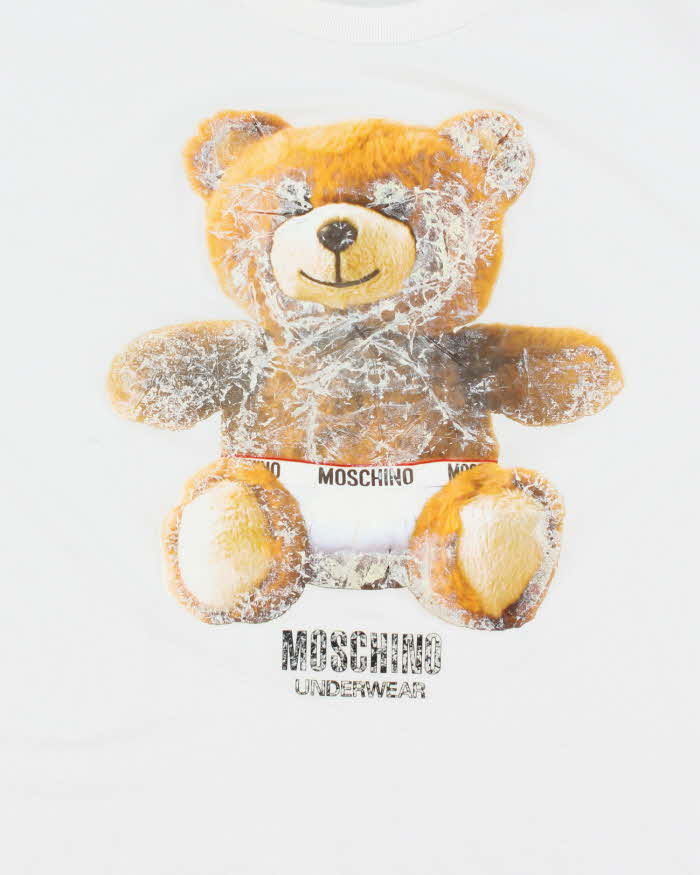 Vintage Y2K Moschino Underwear Teddy Bear Graphic T-Shirt - S