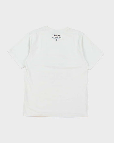 A Bathing Ape White Cotton T-Shirt - S