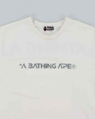 A Bathing Ape Bubble Print White Cotton T-Shirt - L