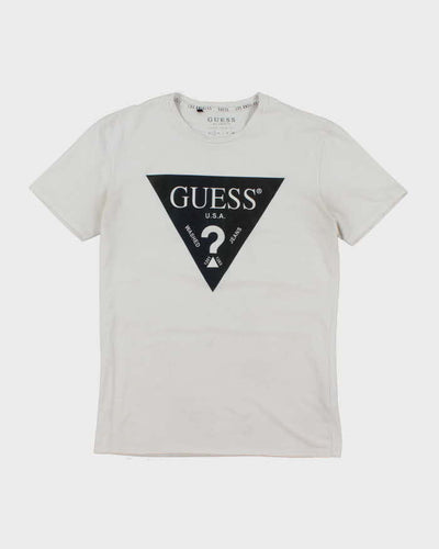 Guess Chromatic Print White Cotton T-Shirt - S