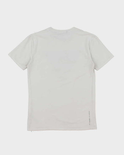 Guess Chromatic Print White Cotton T-Shirt - S