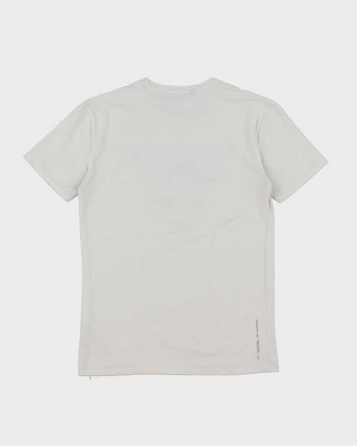Guess Chromatic Print White Cotton T-Shirt - S