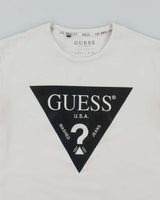 Guess Chromatic Print White Cotton T-Shirt - S