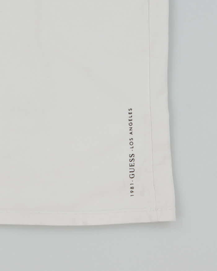 Guess Chromatic Print White Cotton T-Shirt - S