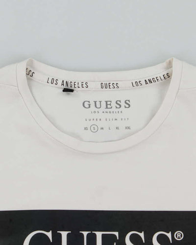 Guess Chromatic Print White Cotton T-Shirt - S