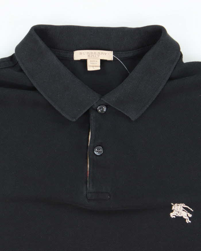 Vintage Burberry Small Embroidered Logo Polo Shirt - L