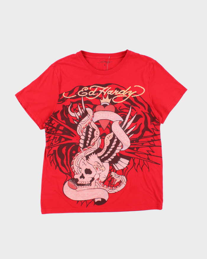 Vintage 2000's Ed Hardy Traditional Tattoo Graphic T-Shirt - M