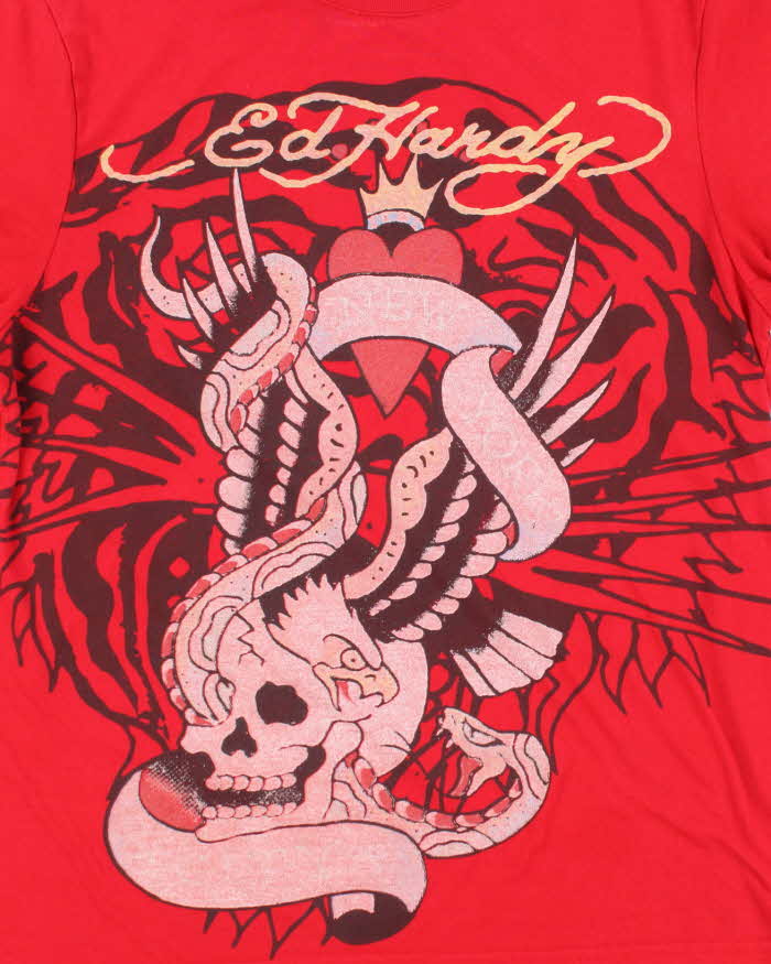 Vintage 2000's Ed Hardy Traditional Tattoo Graphic T-Shirt - M