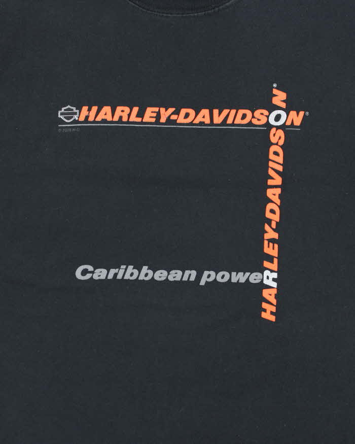 Vintage Y2K Harley Davidson Caribbean Power Graphic T-Shirt - XL