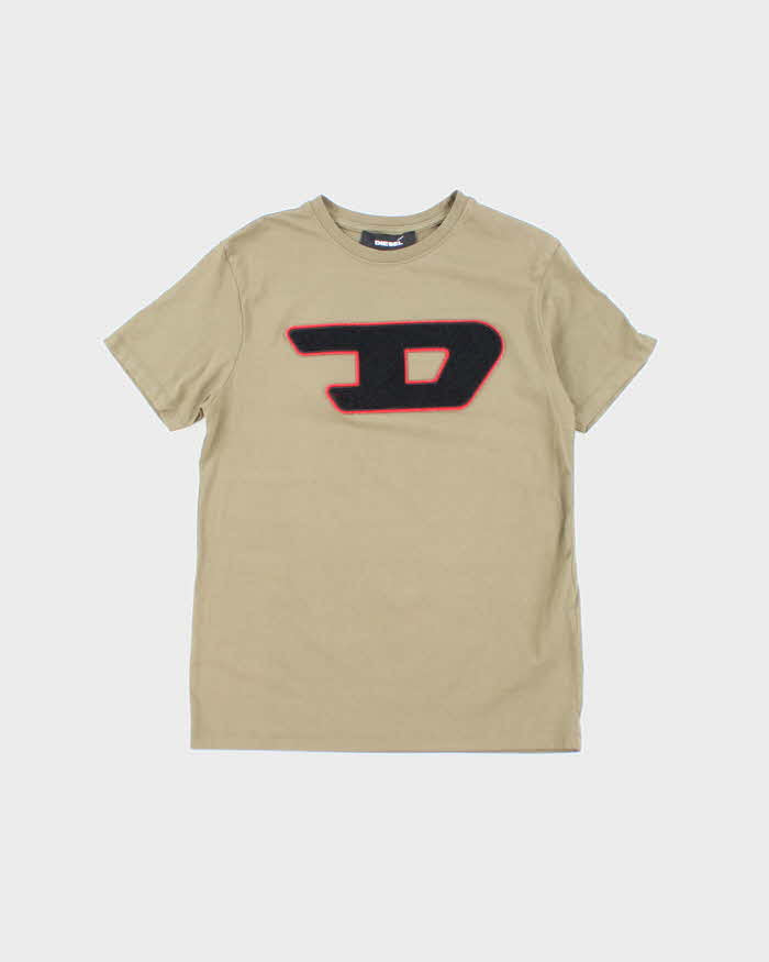 Vintage Y2K Diesel Textured Graphic T-Shirt - M