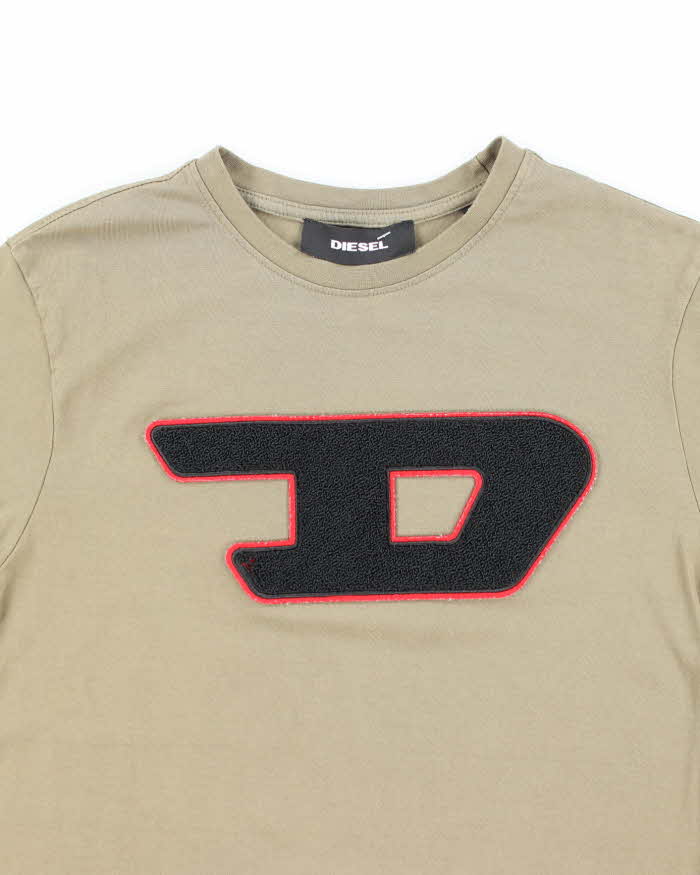 Vintage Y2K Diesel Textured Graphic T-Shirt - M