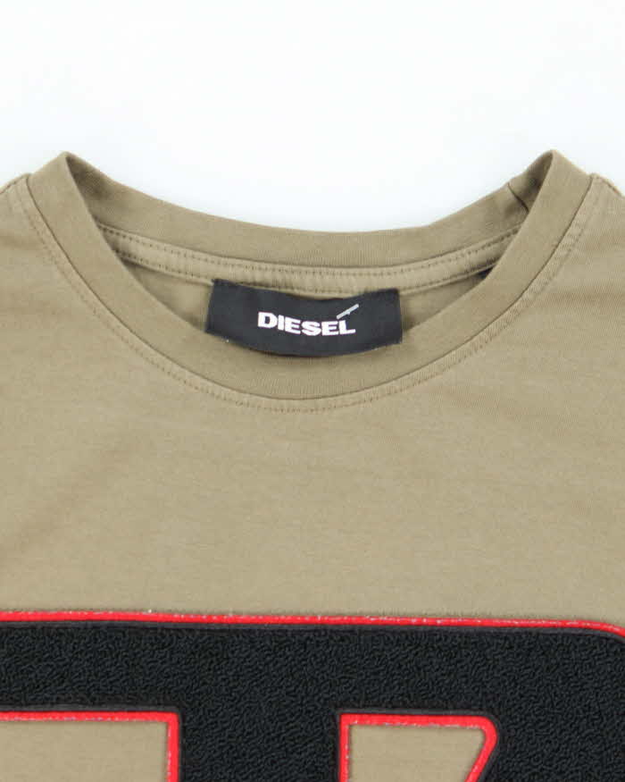 Vintage Y2K Diesel Textured Graphic T-Shirt - M