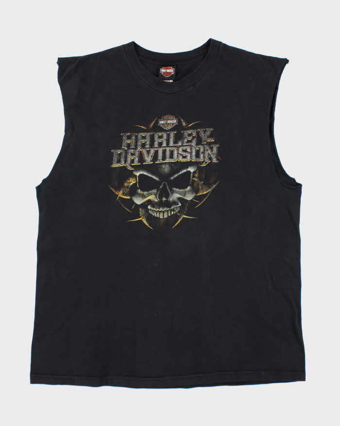 Vintage 2000's Harley Davidson New York Cut Off Graphic T-Shirt - XXL