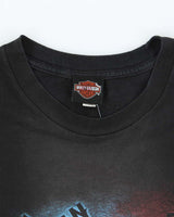 Vintage Y2K Harley Davidson Patriot Skull Graphic T-Shirt - L