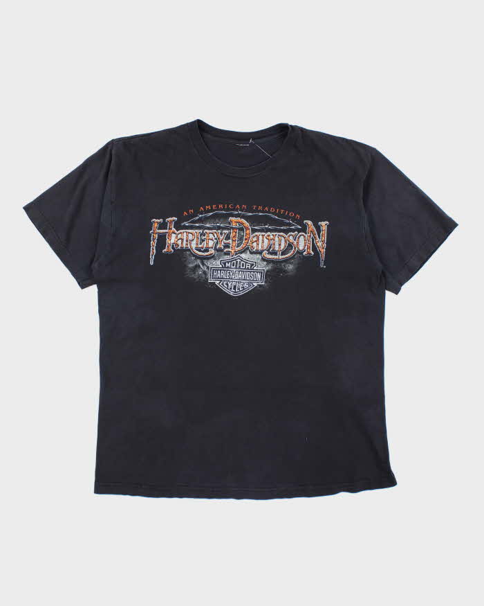 Vintage Y2K Harley Davidson Centre Logo Graphic T-Shirt - XL