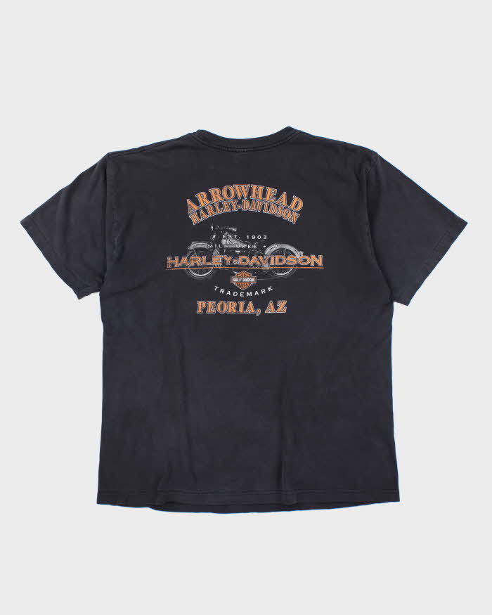 Vintage Y2K Harley Davidson Centre Logo Graphic T-Shirt - XL