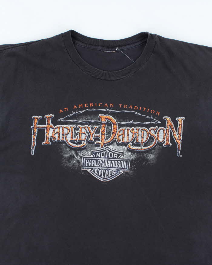 Vintage Y2K Harley Davidson Centre Logo Graphic T-Shirt - XL