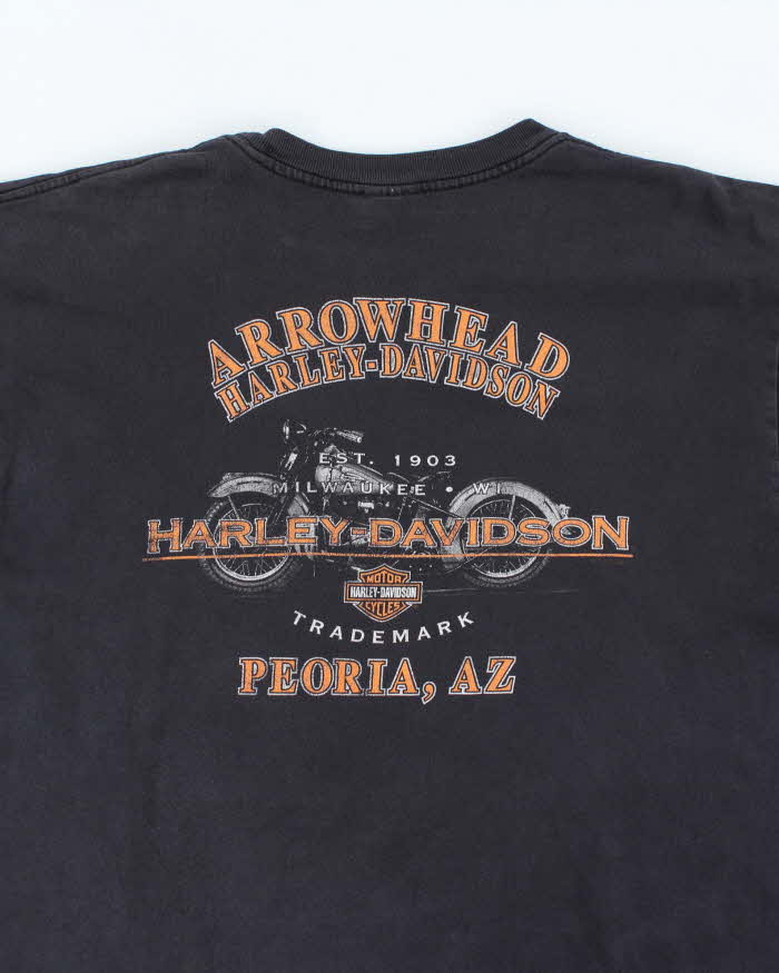 Vintage Y2K Harley Davidson Centre Logo Graphic T-Shirt - XL