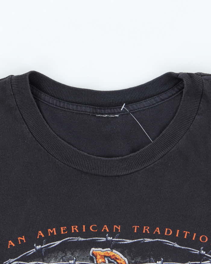 Vintage Y2K Harley Davidson Centre Logo Graphic T-Shirt - XL