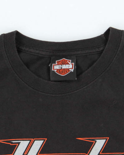 Vintage Harley Davidson Spell Out Graphic Cut Off T-Shirt - L