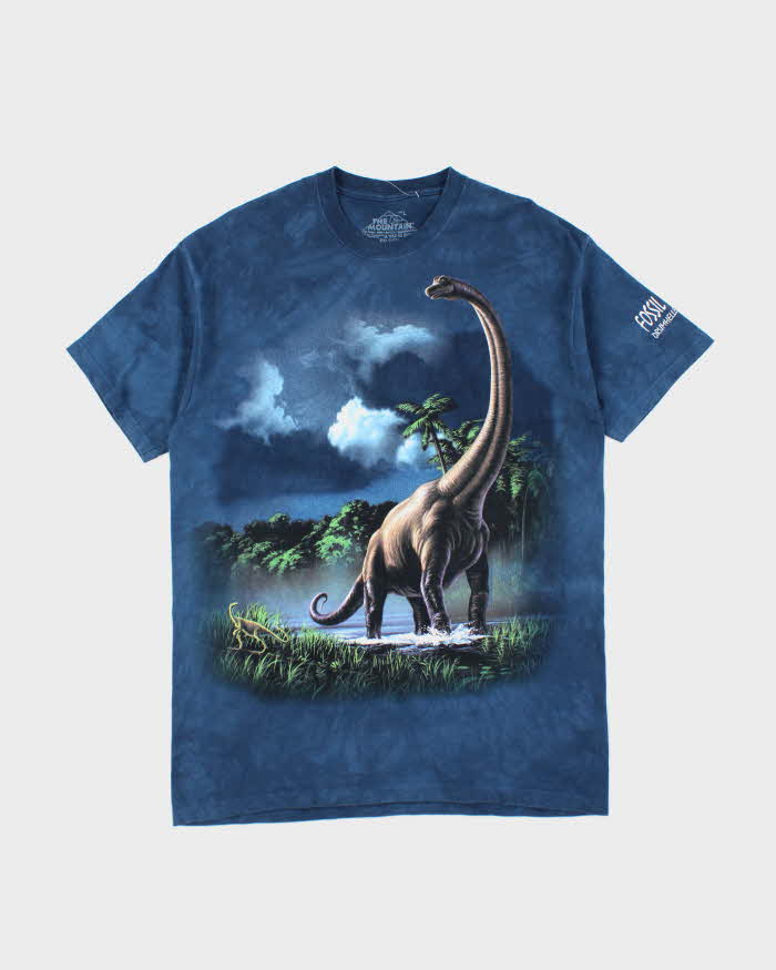 Vintage 2000's The Mountain Dinosaur Landscape Tie Dye T-Shirt - L
