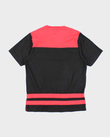 Vintage Stussy Two Tone Centre Graphic V-Neck T-Shirt - XL