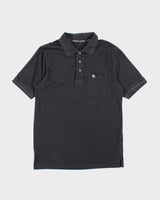 Vintage 2000's Burberry Blackout Embroidered Logo Polo Shirt - M