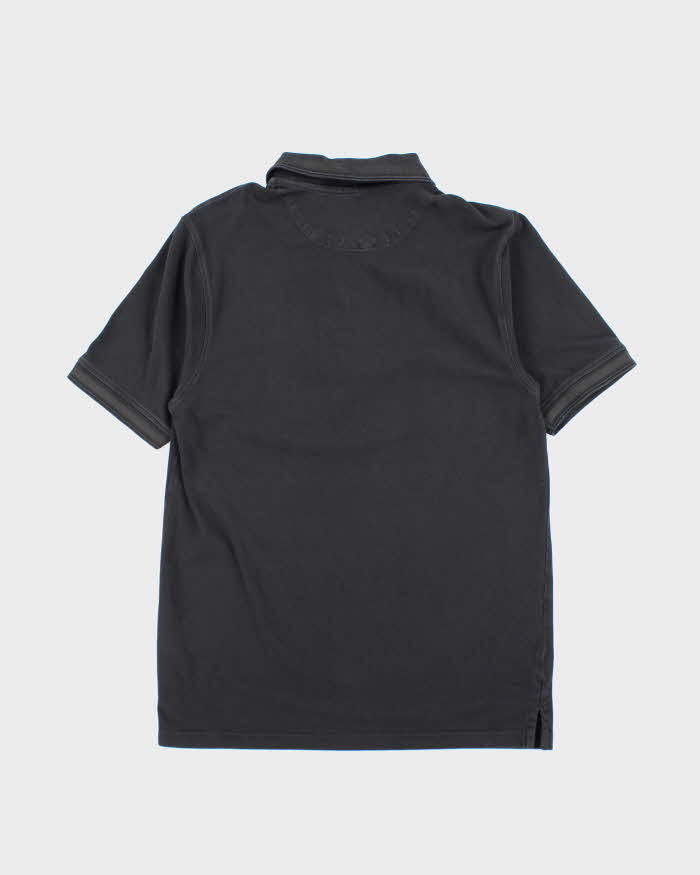 Vintage 2000's Burberry Blackout Embroidered Logo Polo Shirt - M