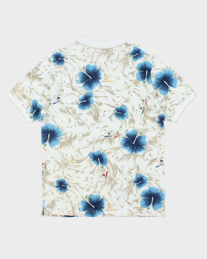 Vintage Chaps All Over Hawaiian Oversized Polo Shirt - M