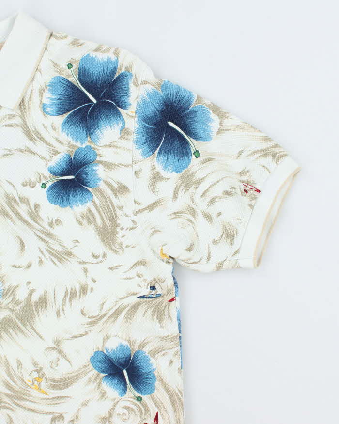 Vintage Chaps All Over Hawaiian Oversized Polo Shirt - M