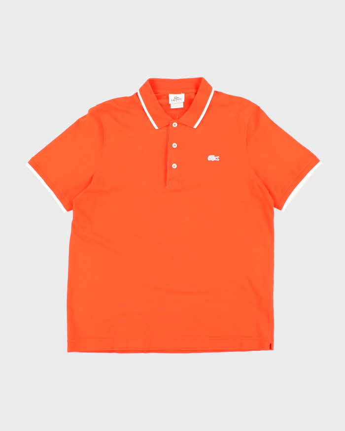 Vintage Lacoste White Croc Logo Polo Shirt - M