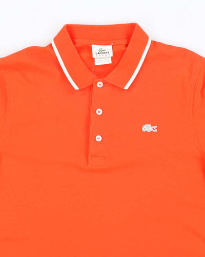 Vintage Lacoste White Croc Logo Polo Shirt - M