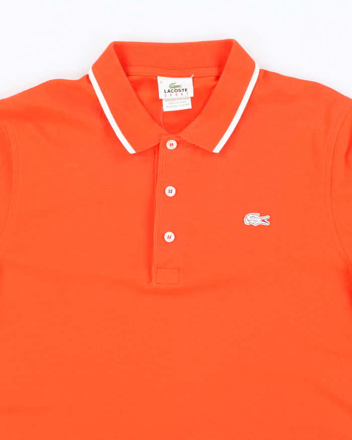 Vintage Lacoste White Croc Logo Polo Shirt - M