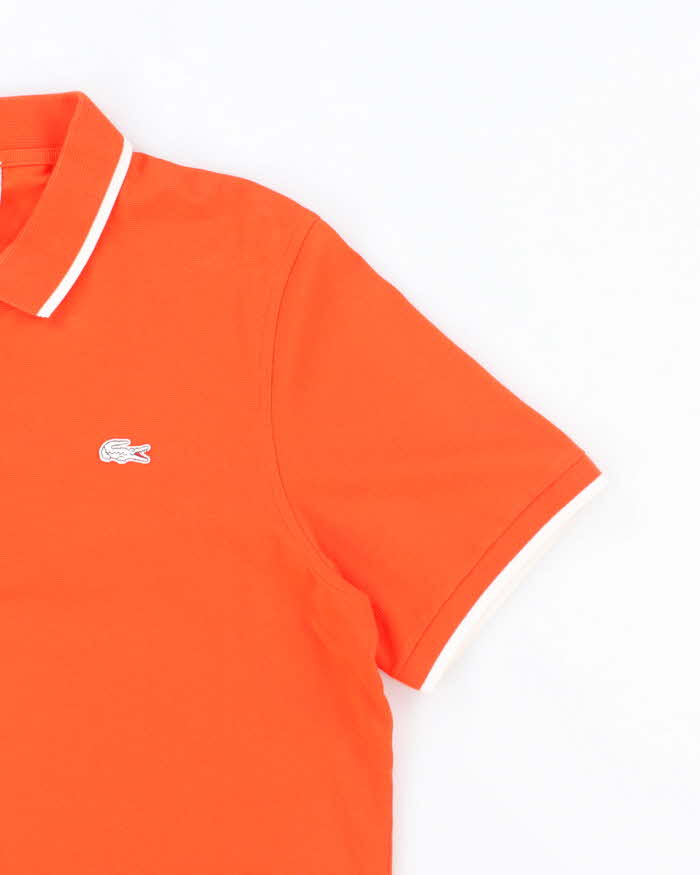 Vintage Lacoste White Croc Logo Polo Shirt - M