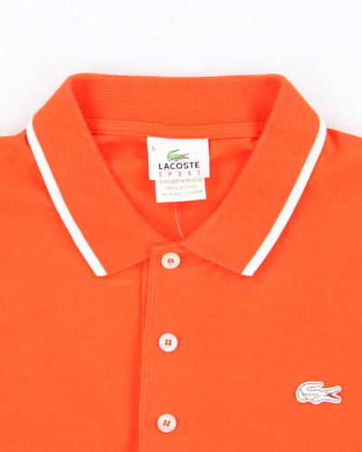 Vintage Lacoste White Croc Logo Polo Shirt - M