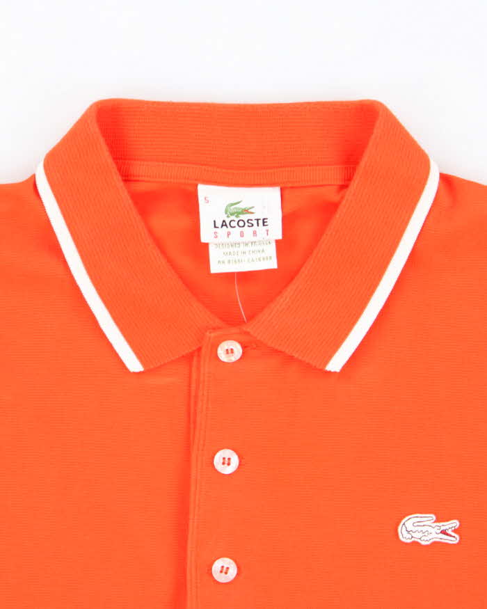 Vintage Lacoste White Croc Logo Polo Shirt - M