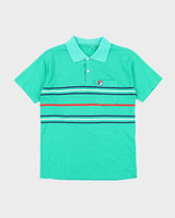 Vintage 80's Fila Striped Polo Shirt - S